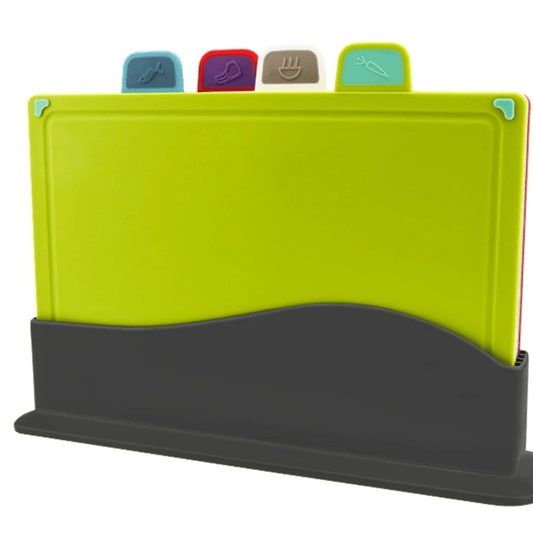 PLANCE A DECOUPER 4 PIECES AVEC SUPPORT - Connection Cuisine